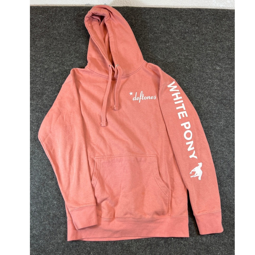 Deftones White Pony Hoodie Mens Medium Pink Sweatshirt Pullover Graphic Music